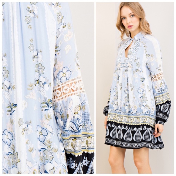 Entro Kayleigh Multi Print Tunic Dress - Picture 6 of 8